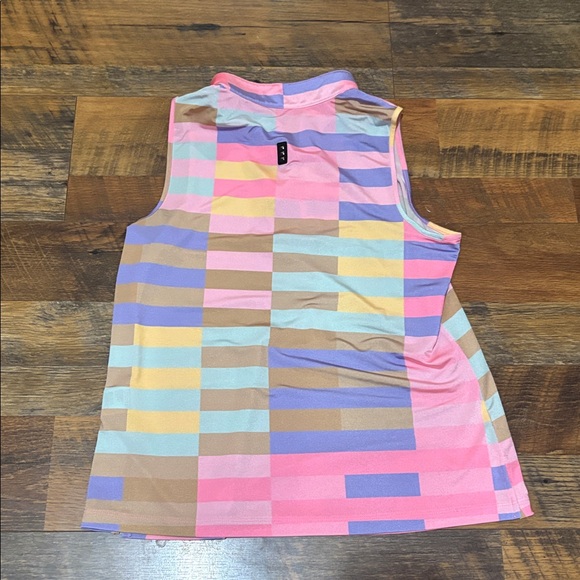 Jamie Sadock Blocks Quarter Zip Women's Sleeveless Golf Polo - Picture 3 of 3